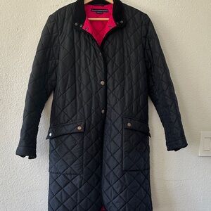 Ralph Lauren Port Black Quilted Puffer Coat
